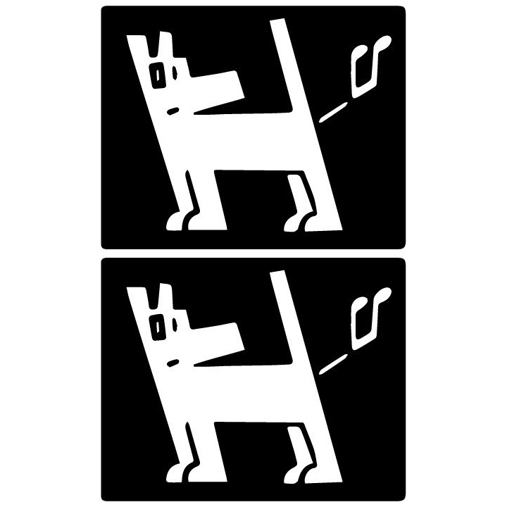 Mambo Dog Stickers - Australian Surf Brand Decals (2-Pack)