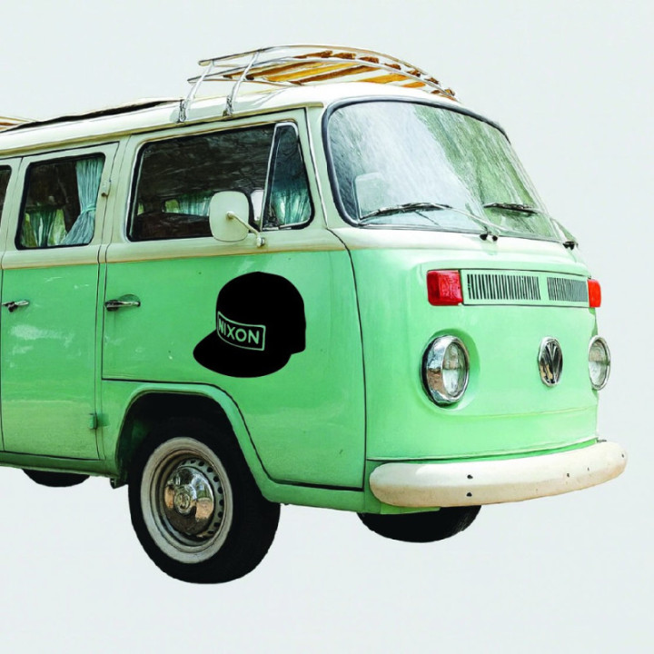 Buy Nixon Flatcap Surfing Decal Sticker Online