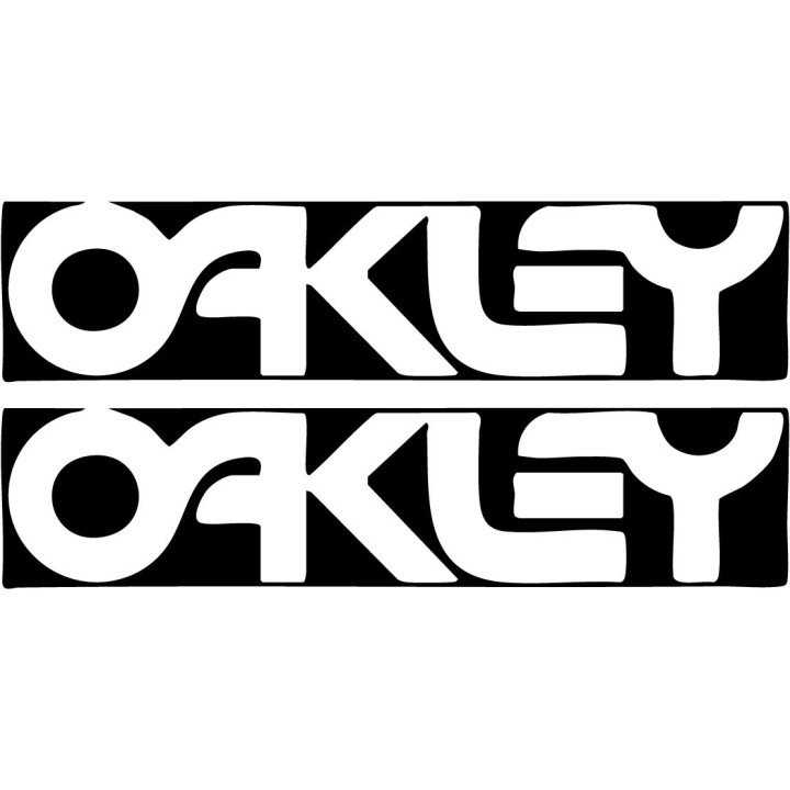 Oakley Block Logo Stickers – Surf Skate Snow Decals (2-Pack)