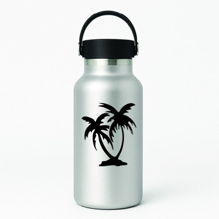 Palm Tree Stickers – Tropical Beach Decals (2-Pack)