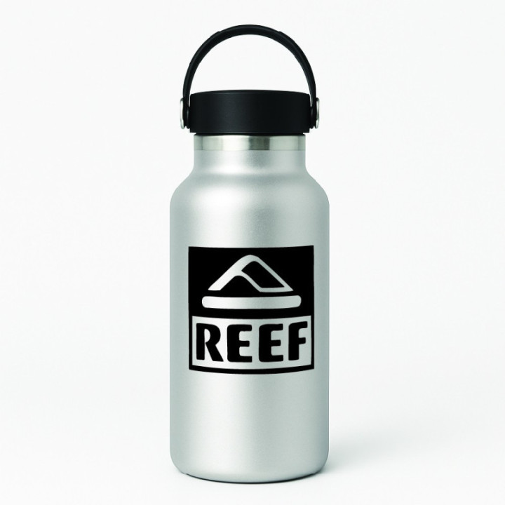 Reef Stickers - Block Logo Surf Brand Decals (2-Pack)