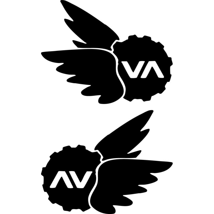 Buy Rvca Sparrows Surfing Decal Sticker Online