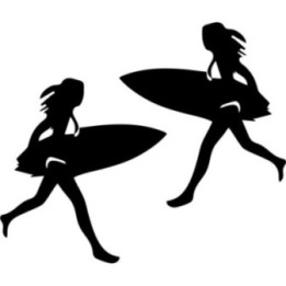 Buy Sexy Surfer Girl Surfing Vinyl Sticker Decal Online