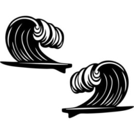 Buy Surfboard And Wave Sticker Vinyl Decal Online