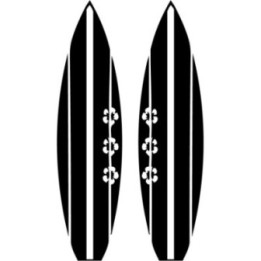 Buy Surfboard With Hibiscus Flowers Sticker Vinyl Decal Online