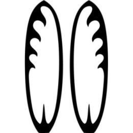 Buy Surfboard With Waves Sticker Vinyl Decal Online