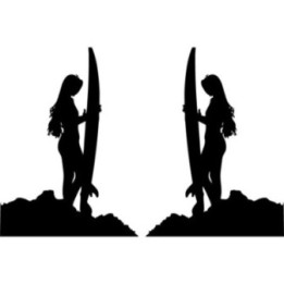 Buy Surfer Girl 3 Decal Sticker Online
