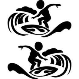 Buy Surfer On Waves Sticker Vinyl Decal Online