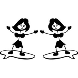 Buy Surfing Sport Stick Figure 2 Vinyl Decal Sticker Online