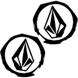 Volcom Stone Rough Stickers – Surf Skate Snowboard Decals (2-Pack)