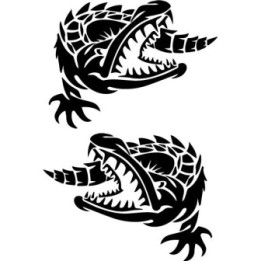 Alligator Decal Sticker V14 - DecalsHouse