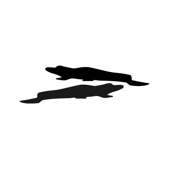 Alligator Silhouette Decal Sticker - DecalsHouse