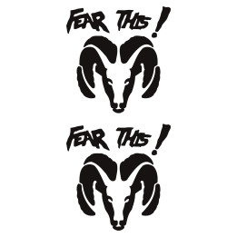 Dodge Ram Fear This Stickers – 4x4 Truck Decal Set