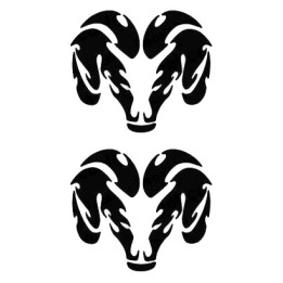 Dodge Ram Head Icon Stickers – Plain Badge Truck Decal