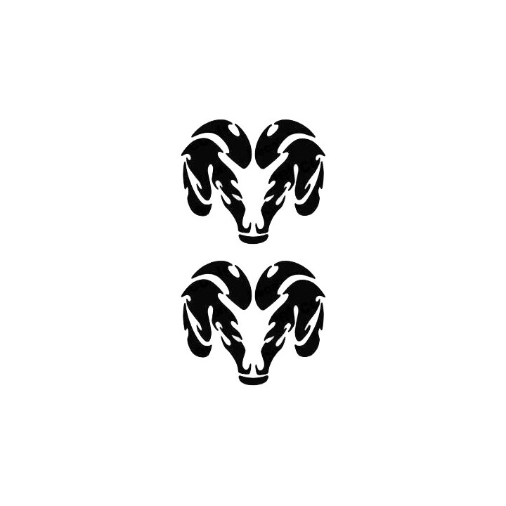 Dodge Ram Head Icon Stickers – Plain Badge Truck Decal