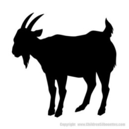 Goat Silhouette Stickers – Billy Goat Farm Animal Decal