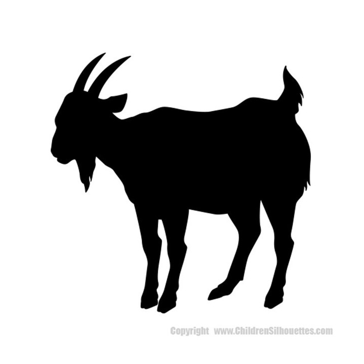 Goat Silhouette Stickers – Billy Goat Farm Animal Decal