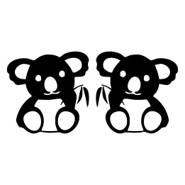 Koala Sticker – Sitting Koala With Eucalyptus Leaves