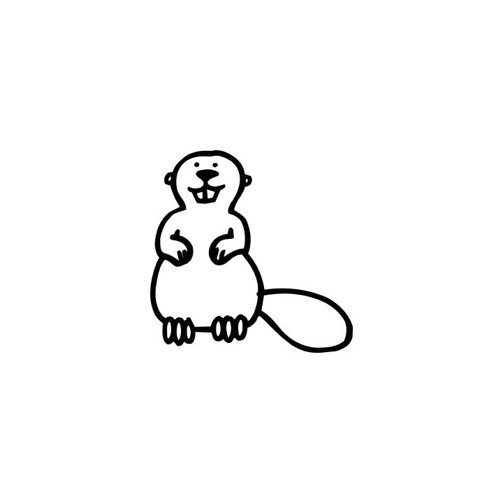 Beaver Decal Sticker V44 - DecalsHouse