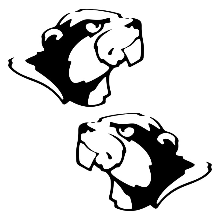 Hound Dog Head Sticker – Bold Profile, Nose Raised
