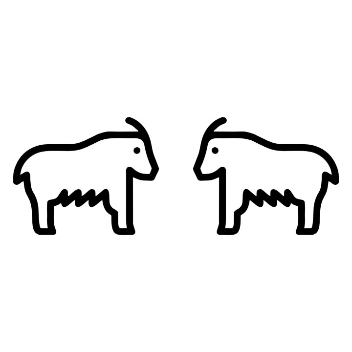 Mountain Goat Outline Sticker – Facing Goat Pair Decal