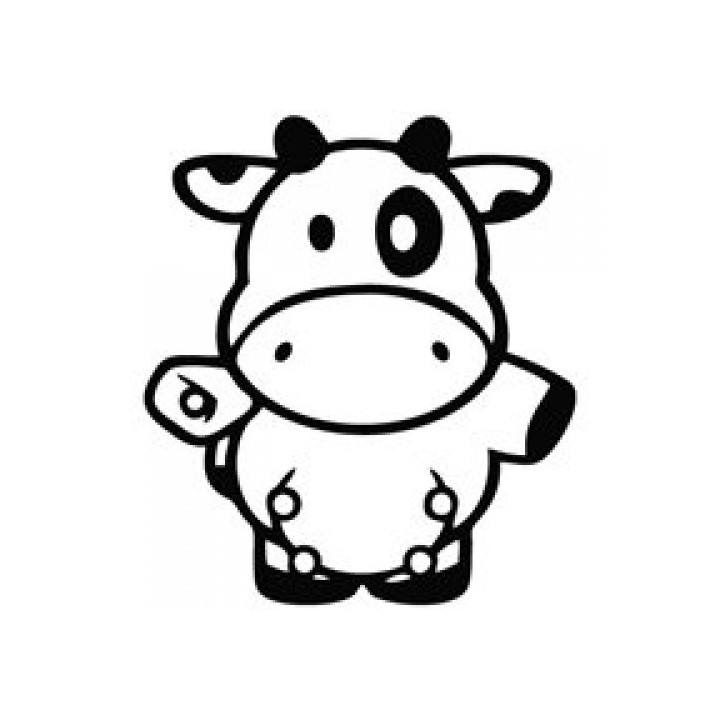 Cute Cow Stickers – Cartoon Baby Cow Decals (2-Pack)