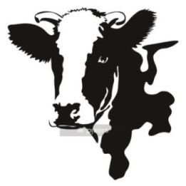 Cow Head Stickers – Dairy Cow Silhouette Decals (2-Pack)