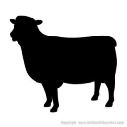 Sheep Silhouette Stickers – Farm Animal Decals (2-Pack)