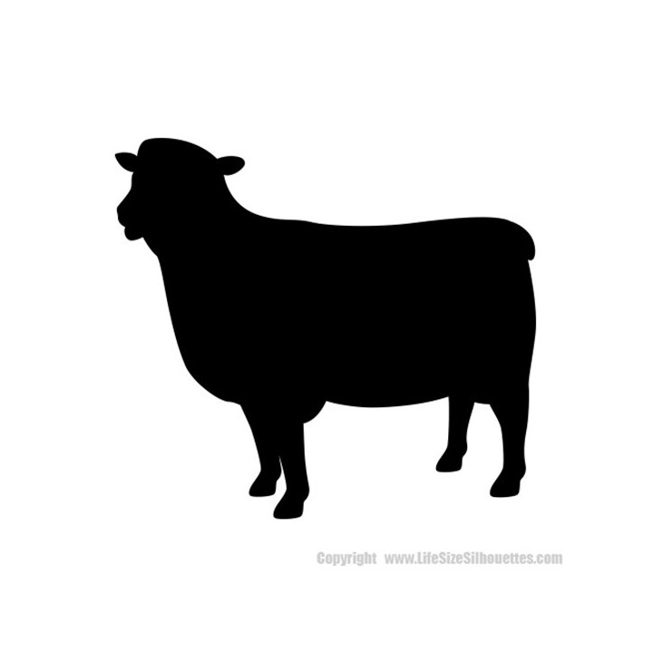 Sheep Silhouette Stickers – Farm Animal Decals (2-Pack)