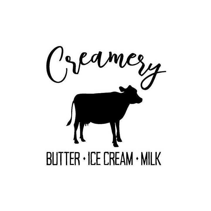 Creamery Cow Stickers – Farmhouse Kitchen Decals (2-Pack)
