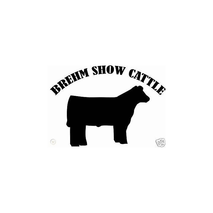Brehm Show Cattle Stickers – Livestock Decals (2-Pack)