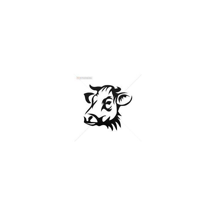 Cow Head Stickers – Tribal Cattle Decals (2-Pack)