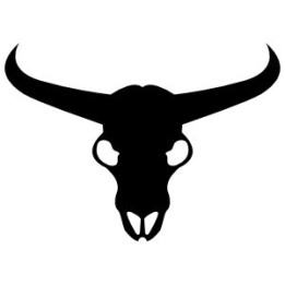 Longhorn Cattle Skull Stickers – Western Bull Decals (2-Pack)