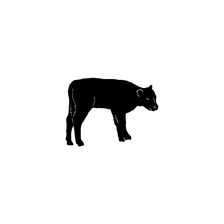 Calf Silhouette Stickers – Farm Cattle Cow Decals (2-Pack)