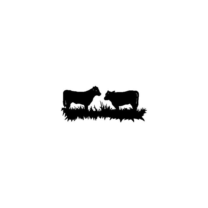Cattle Stickers – Cow Silhouette Farm Decals (2-Pack)