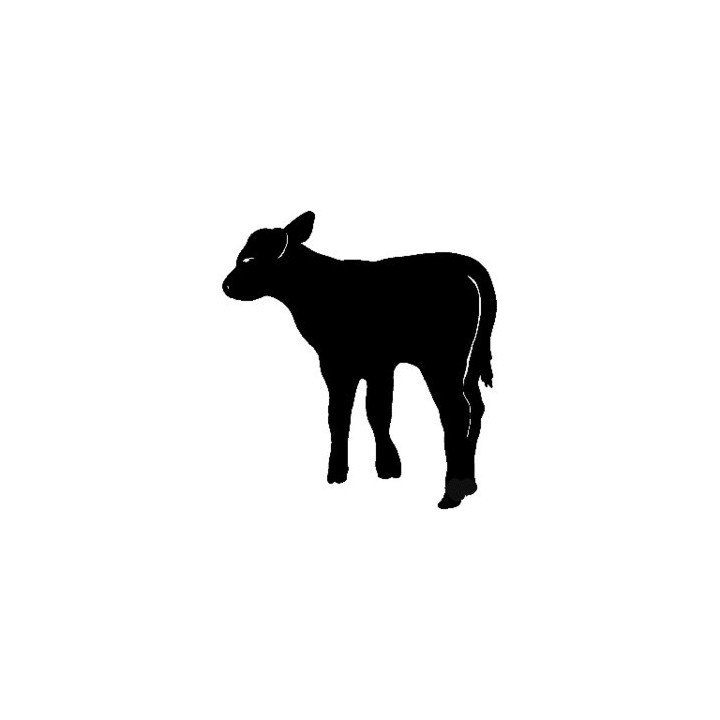 Calf Silhouette Stickers – Farm Cattle Decals (2-Pack)