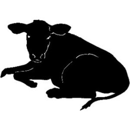 Calf Silhouette Stickers – Farm Cattle Decals (2-Pack)