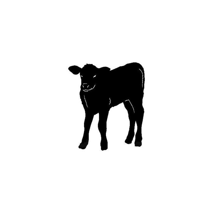 Calf Silhouette Stickers – Baby Cow Farm Decals (2-Pack)