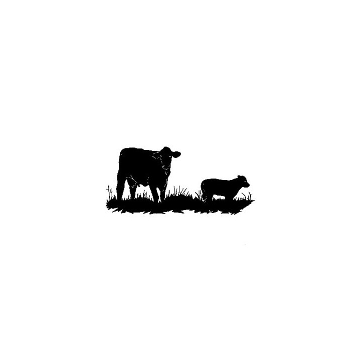Cow & Calf Stickers – Cattle Silhouette Decals (2-Pack)