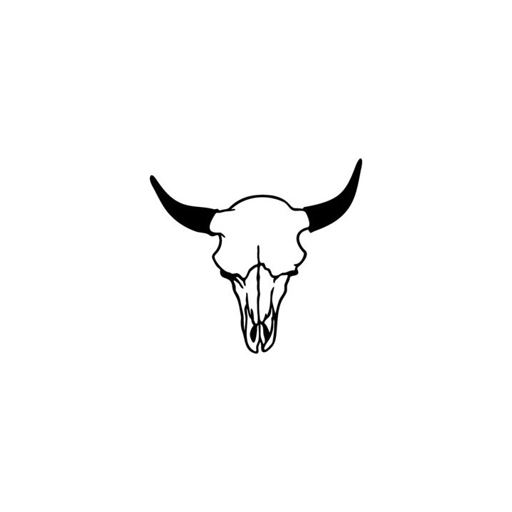 Cow Skull Stickers – Longhorn Bull Skull Decals (2-Pack)