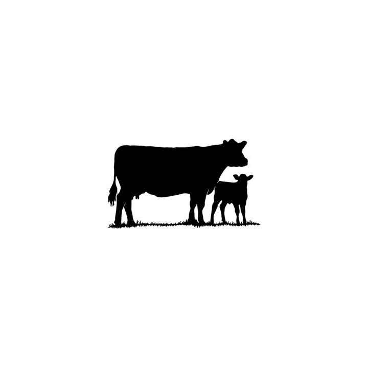 Cow & Calf Stickers – Cattle Silhouette Decals (2-Pack)