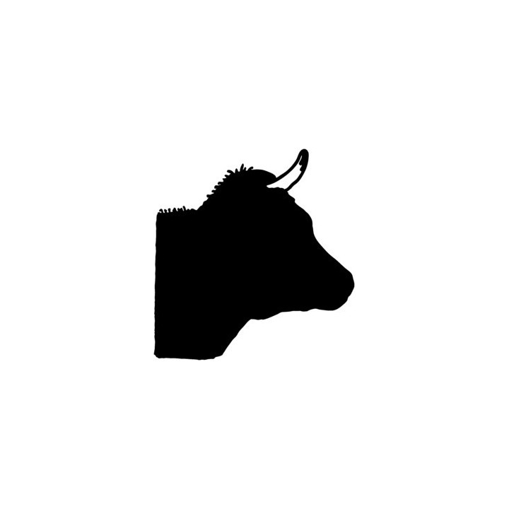 Bull Head Silhouette Stickers – Cattle Farm Decals (2-Pack)