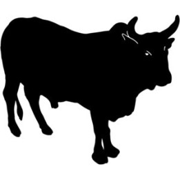 Bull Silhouette Stickers – Cattle Farm Animal Decals (2-Pack)