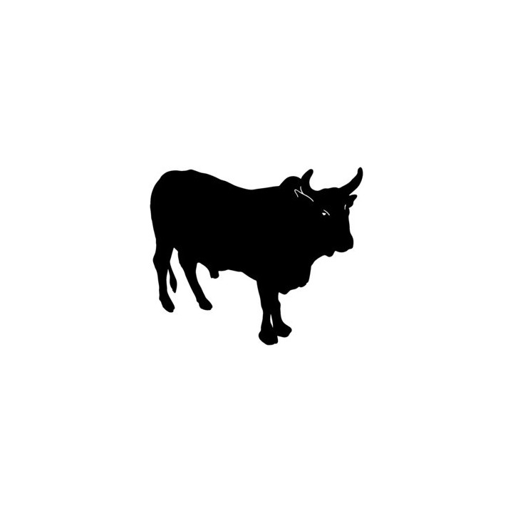 Bull Silhouette Stickers – Cattle Farm Animal Decals (2-Pack)