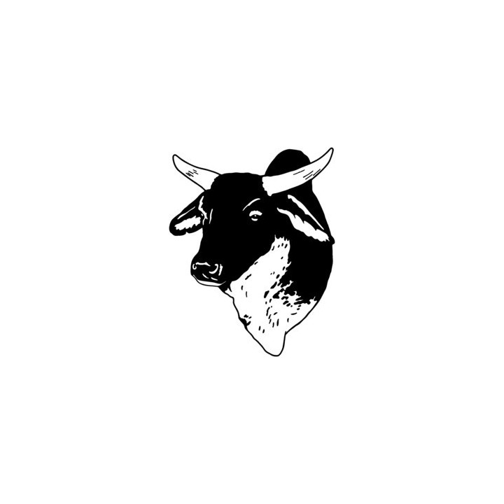 Cattle Bull Head Stickers – Farm Ranch Decals (2-Pack)