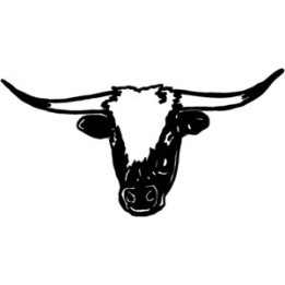 Longhorn Cattle Stickers – Bull Head Farm Decals (2-Pack)