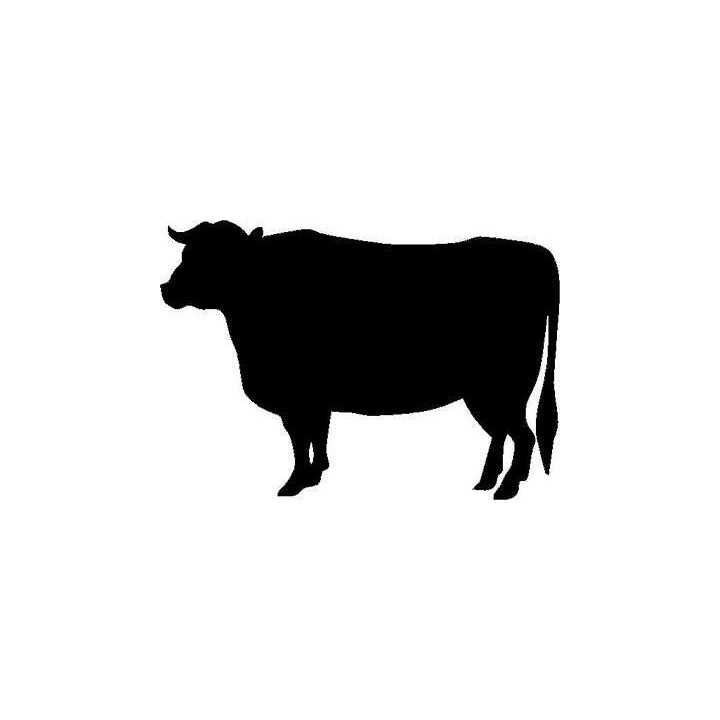 Cattle Stickers – Cow Bull Steer Silhouette Decals (2-Pack)