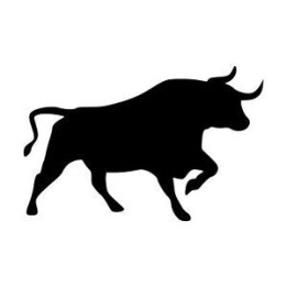 Bull Silhouette Stickers – Farm Animal Decals (2-Pack)