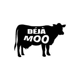Déjà Moo Cow Stickers – Funny Farm Animal Decals (2-Pack)