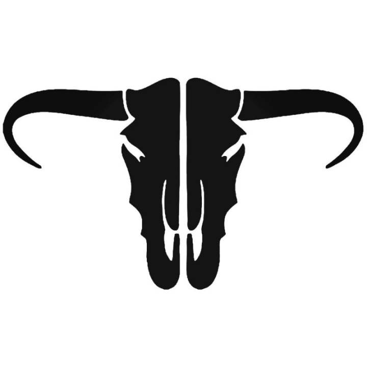 Longhorn Bull Skull Stickers – Western Decals (2-Pack)